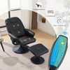 BBWL Massagesessel Massagesessel mit 5-Punkt-Massage, Sitzheizung und Liegefunktion (Kunstleder,mit 360° Drehung, Hocker & Fernbedienungstasche,einfache Montage in 30 Min) Bild 4