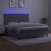 vidaXL Boxspringbett mit Matratze & LED Hellgrau 180x200 cm Samt 3136017 Bild 4