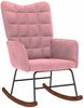 vidaXL Schaukelstuhl mit Hocker Pink Velvet 4016847 Bild 4