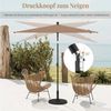 COSTWAY Sonnenschirm, LxB: 140x213 cm, Terrassenschirm mit Knopf-Neigung Bild 4