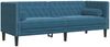 vidaXL 3-tlg. Chesterfield-Sofa-Set mit Nackenrollen Blau Samt 3209289 Bild 4