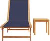 vidaXL Sonnenliege mit Tisch Blau Massivholz Akazie und Textilene 4008418 Bild 3