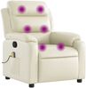 vidaXL Massagesessel mit Relaxfunktion, Kunstleder, Creme 3206161 Bild 2