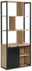 Vente-unique - YALENA Bookcase Holz, PlatteMetallHolz, Platte SchwarzBeige - B 35 cm x H 180 cm x L 80 cm Bild 3