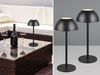 2er SET Akku LED Tischlampen kabellos für Innen & Außen, Schwarz - 30cm klein Bild 1