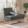 HOMCOM 2-Sitzer mit Massivholzbeine, Leinenoptik, Couch 1 Teile, für Wohnzimmer, Schlafzimmer, Dunkelgrau Bild 5