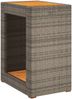 vidaXL Garten-Beistelltisch mit Holzplatte Grau 60x40x75cm Poly Rattan 366304 Bild 2