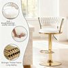 YVMOOEC Barhocker Barhocker höhenverstellbar mit Samtbezug und Rückenlehne (Set, 2 St, Ideal als Barstuhl für Küche, Bar und Caf), 360° drehbar mit Armlehnen, Fußstütze und ergonomischem Design Bild 4
