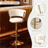 YVMOOEC Barhocker Barhocker höhenverstellbar mit Samtbezug und Rückenlehne (Set, 2 St, Ideal als Barstuhl für Küche, Bar und Caf), 360° drehbar mit Armlehnen, Fußstütze und ergonomischem Design Bild 3