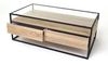 Couchtisch >2073< in Sonoma Eiche, Glas - 110x42cm (BxH) Bild 5