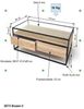 Couchtisch >2073< in Sonoma Eiche, Glas - 110x42cm (BxH) Bild 2