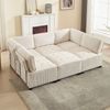 Modulares 6-Sitzer Sofa B 308 x T 154 x H 81,99 cm aus Cord, als U-, L-Form oder Schlafsofa Bild 4