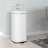 HOMCOM Mülleimer 30L, mit Deckel, Fußpedal, Inneneimer, für Wohnzimmer, Büro, Metall, 28 x 35 x 63,5 cm Bild 3