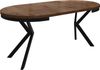 WFL GROUP Esstisch Ross ausziehbar rund industrial mit schwarzen Metallbeinen (MADE IN EU, erhältlich in 3 Größen – 90/100/120 cm ausziehbar auf 170/180/200 cm), platzsparender Tisch in Holzoptik für Küche, Esszimmer oder Wohnzimmer Bild 4