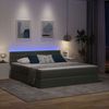 vidaXL LED-Speicherbett mit Matratze Dunkelgrau 180 x 200 cm Stoff 3371224 Bild 5