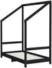 vidaXL Kinderbett Schwarz 2x(70x140) cm Massivholz Kiefer 3200594 Bild 4