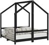 vidaXL Kinderbett Schwarz 2x(70x140) cm Massivholz Kiefer 3200594 Bild 2