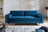 Modernes 3er Sofa 220cm COMFORT blau Samt Federkern Design Elegant Bild 3