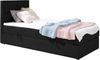 99rooms Larni Boxspringbett Velours KRONOS Schwarz 100x200 cm Bild 3
