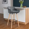 2er Set Barhocker Grant Samt, grau Bild 3