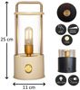 Coen Bakker Deco BV LED Außen-Tischleuchte Tischlampe Dimmbar Akku In-/Outdoor IP44, Stufenlos dimmbar, LED fest verbaut, Warmweiß Bild 3