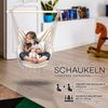 tillvex Hängesessel Beige 2 Kissen zum Aufhängen | Hängestuhl mit Getränkehalter & Bücherfach | Hängesitz wetterfest - Indoor & Outdoor | Hängekorb mit Tragetasche für Erwachsene & Kinder Bild 3