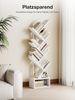 ODK Bücherregal in baumförmiger Optik, 6 offene Regale in Schwarz/Weiß, 1-tlg, Ideal für Wohnzimmer & Schlafzimmer Bild 4