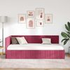 vidaXL Eckbettgestell mit Kopfteil Weinrot 90 cm x 200 cm Samt 42016311 Bild 3