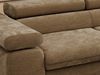 MKS Möbel 'Pablo L-Form' Ecksofa mit Schlaffunktion, verstellbare Kopfstützen, Braun, Schenille glatt, ohne Topper, Rechts Bild 5
