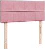 vidaXL Boxspringbett mit Matratze Rosa 120x200 cm Samt 3287715 Bild 5