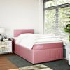 vidaXL Boxspringbett mit Matratze Rosa 120x200 cm Samt 3287715 Bild 3