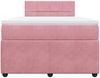 vidaXL Boxspringbett mit Matratze Rosa 120x200 cm Samt 3287715 Bild 4