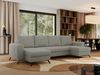 U-förmige Ecksofa, XXL Universalecke mit losen Kissen zum Wohnzimmer, Bettkästen und Schlaffunktion, schwarze Metallbeine - AXEL U - Hellgrau Boucle Bild 3