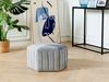Pouf MURIETTA Hellgrau Samtstoff 53 cm 48 cm Bild 3