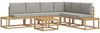 vidaXL Outdoor-Sofagarnitur mit Kissen 7 Stück Weiß 3388200 Bild 2