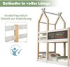 Merax Etagenbett, Hochbett, Kinderbett Baumhaus inkl. Tafel Bett mit Speicherung und Rausfallschutz 90 x 200 cm, 2x Lattenrost- Natur & Weiß(ohne Matratze) Bild 5
