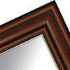 WANDStyle Wandspiegel H017 aus Massivholz in Nussbaum-Optik mit Goldkante 40 x 100 cm im Stil Antik Bild 3