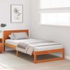 vidaXL Bettrahmen Wachsbraun 90 x 190 cm Massives Kiefernholz 873297 Bild 3
