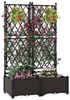 COSTWAY Blumenkasten, mit Rankgitter, Pflanzkasten, Hochbeet, 80x40x120cm Bild 2