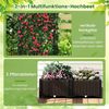 COSTWAY Blumenkasten, mit Rankgitter, Pflanzkasten, Hochbeet, 80x40x120cm Bild 4