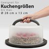 Hausfelder Kuchentransportbox Tortentransportbox rund, Tortenbehälter mit Haube (Tortenglocke), (Set, 1-tlg, 1 Box), mit Klick-Verschlüssen, spülmaschinenfest, BPA-frei Bild 4