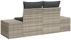 vidaXL Gartensofa mit Kissen Grau 184 x 62 x 69 cm Poly-Rattan 42006807 Bild 2