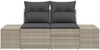 vidaXL Gartensofa mit Kissen Grau 184 x 62 x 69 cm Poly-Rattan 42006807 Bild 3