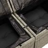 vidaXL Gartensofa mit Kissen Grau 184 x 62 x 69 cm Poly-Rattan 42006807 Bild 5