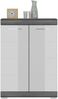 INOSIGN Kommode Siena, Breite 60 cm, 2 Türen, 2 Einlegeböden, 3 Fächer, Front-Rillenfräsung, Schuhkommode, Schuhschrank, Anrichte, Sideboard Bild 3