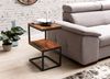 Beistelltisch AKOLA S-Form Massiv-Holz Sheesham / Metall 45 x 60 x 30 cm, Design Wohnzimmertisch Landhaus-Stil, Anstelltisch Ablagetisch eckig Bild 3