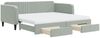vidaXL Tagesbett Ausziehbar mit Schubladen Hellgrau 100x200 cm Samt 3197142 Bild 2