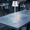 LED Solar Tischleuchte, silber, 2 Höhen möglich, H 41 cm Bild 2