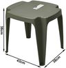 Progarden Sitzhocker Gartenhocker Fußhocker Knie 43x38x38 cm Grün (1 St), Dunkelgrün, Vierbeiner, 43x38x38cm, Standsicher, Hocker Bild 1