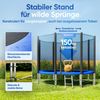 Monzana Trampolin, maximal belastbar bis 150 kg, TÜV SÜD GS Zertifiziert, inkl. verstärktem Sicherheitsnetz, Leiter, Randabdeckung & Zubehör, Ø 305 cm Bild 5
